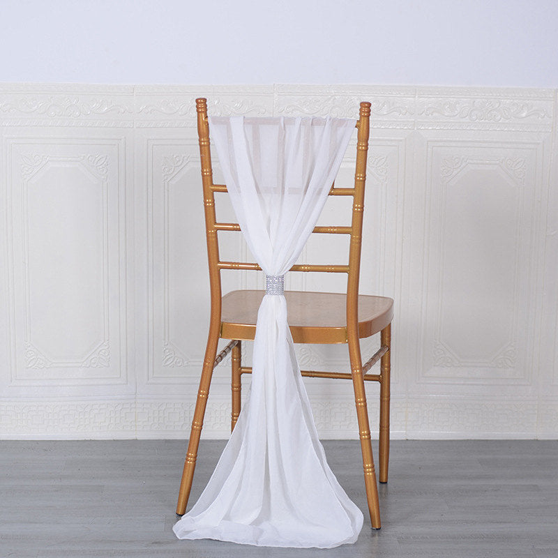 20X78 Inch Premium Chiffon Wedding Chair Sashes - lofaris