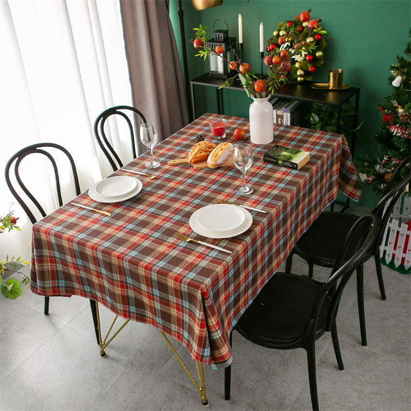 Lofaris Red Plaid Christmas Table Napkins Cloth for Decor