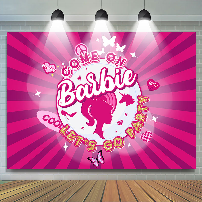 Customize Barbie Photography Backdrop Pink Girls Photo Background Deco –  dreamybackdrop