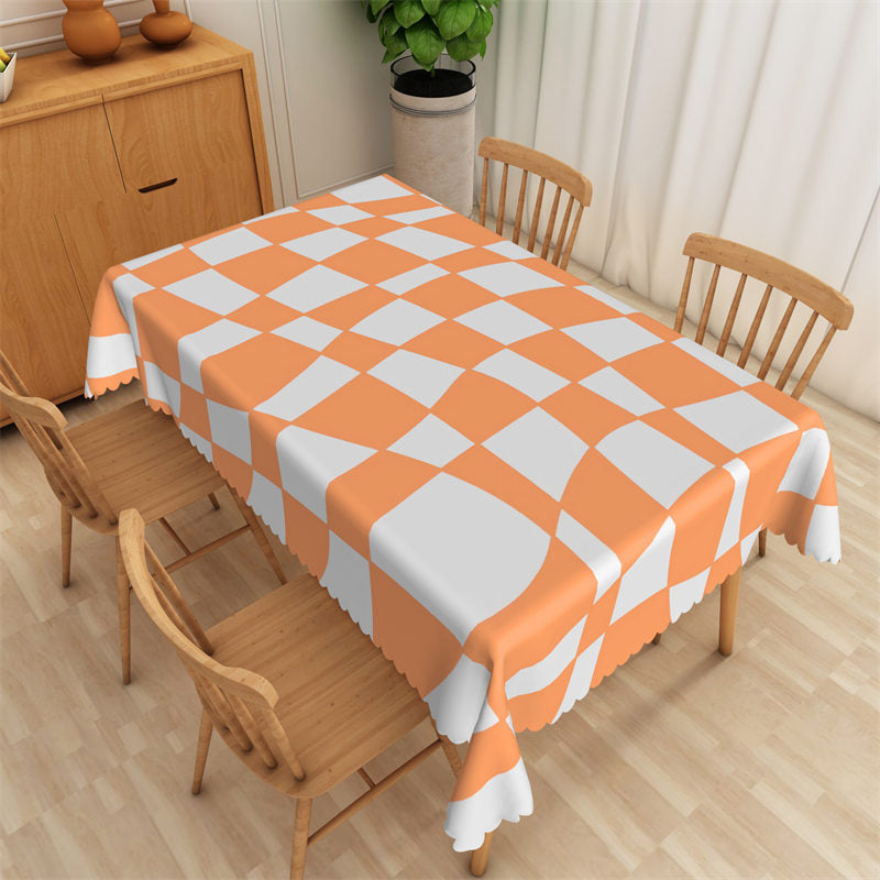 Checkered Polyester Table Skirt for Kitchen Decor - Lofaris