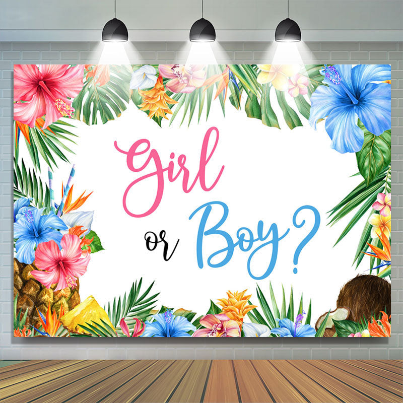  Lofaris Fish Gender Reveal Party Backdrop He or She