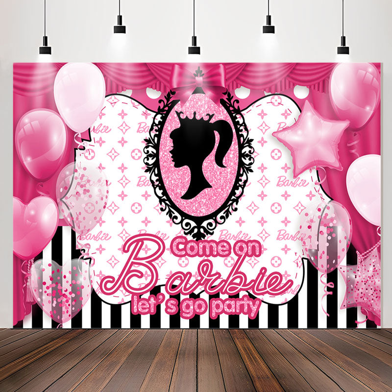 barbie birthday backdrop