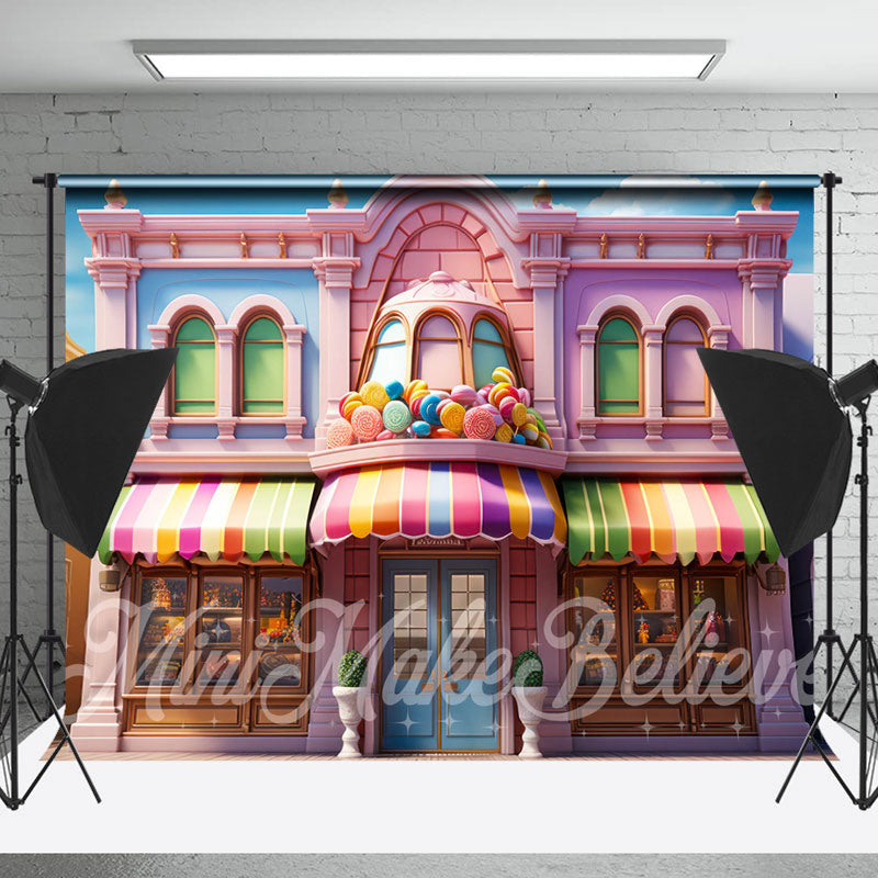 Lovely Candy Shop Photo Birthday Cake Smash Backdrop - Aperturee