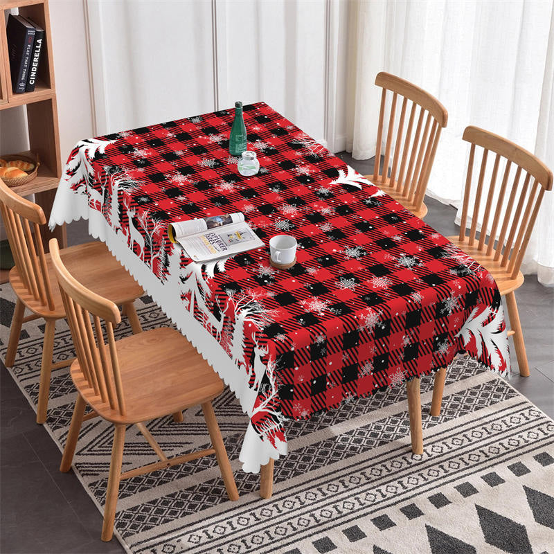 Lofaris Red Plaid Christmas Table Napkins Cloth for Decor