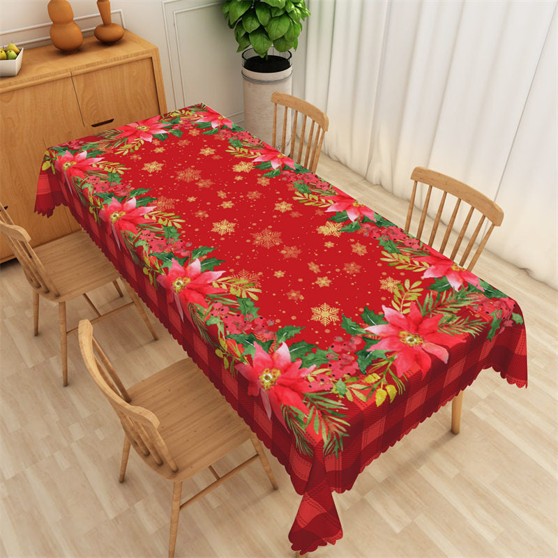 Lofaris Red Plaid Christmas Table Napkins Cloth for Decor