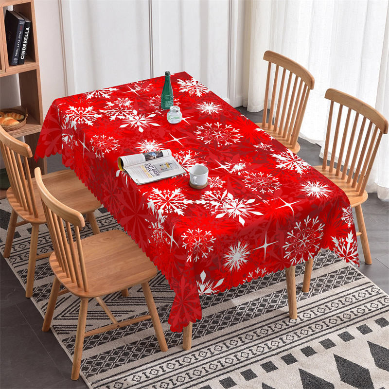  Microfiber Beach Towel, Christmas Snowflake Red