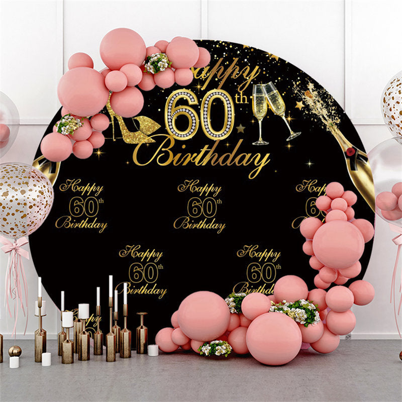 60Th Birthday Decorations for Women - Rose Gold Birthday Backdrop Banner,  60 Yea