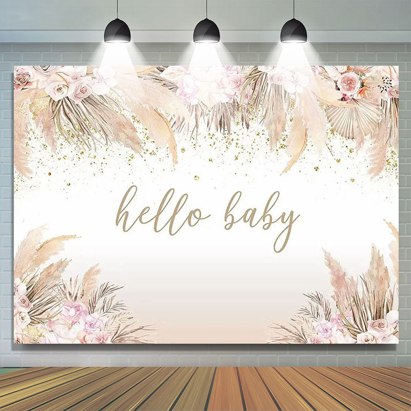 Personalized Floral Baby Shower Welcome Sign - Floral Baby Shower Sign -  Custom Welcome Baby Shower Sign - Boho Theme Baby Shower Party Decoration