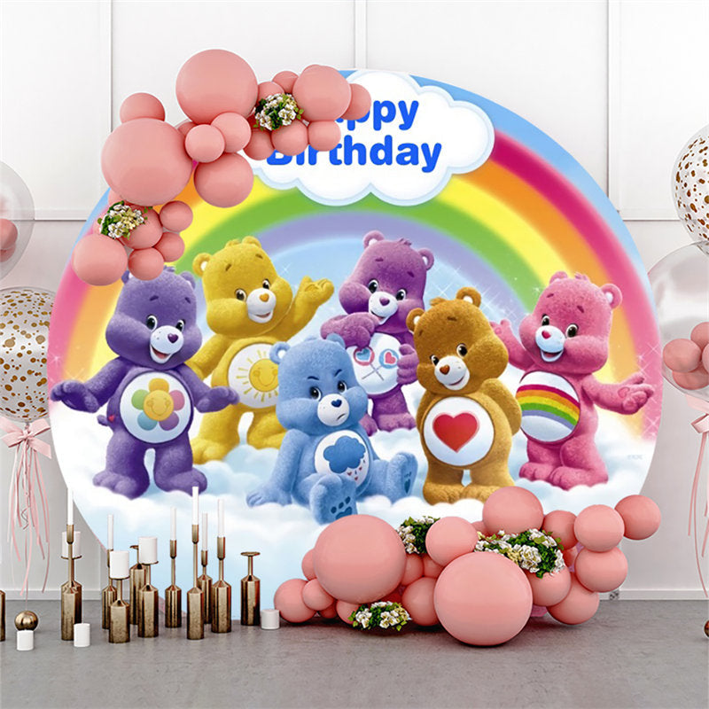 Gummy Bear Birthday Backdrop Banner Background Cartoon Party Decoration  7x5ft