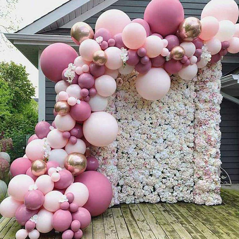 DIY Pink White Balloon Arch Kit Garland Party Decorations