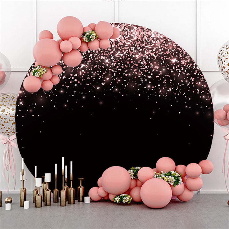Black Silver Rose Gold Happy Birthday Party Decorations Supplies Glitter  Balloon
