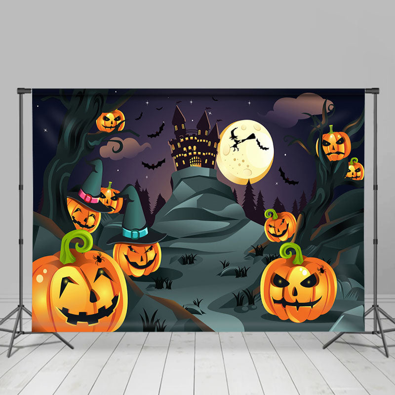Halloween Colorful Pumpkin Bat Print Large Capacity Insulated