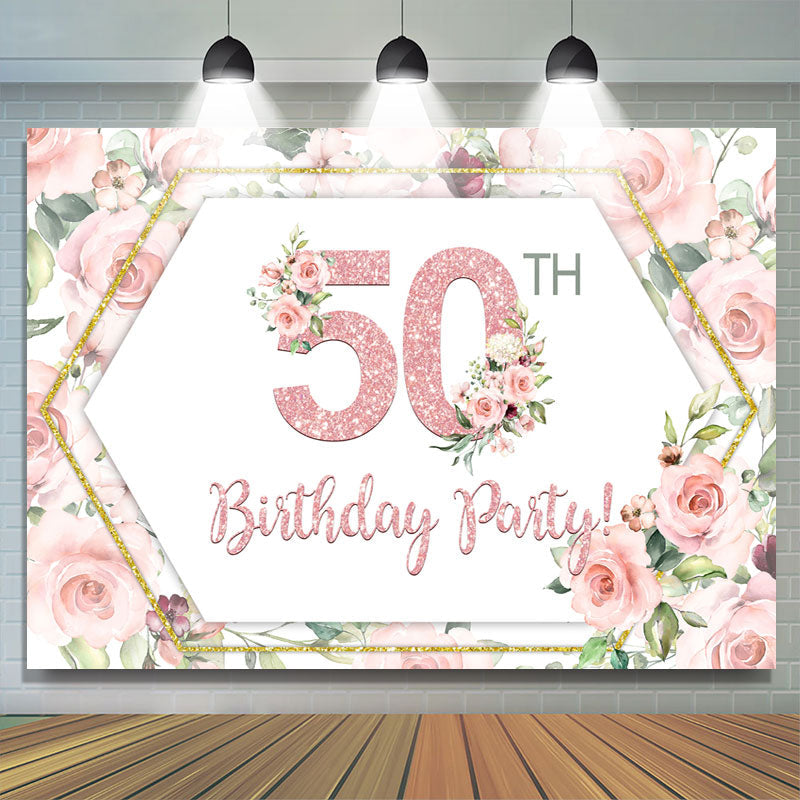 50 Pink Birthday Roses