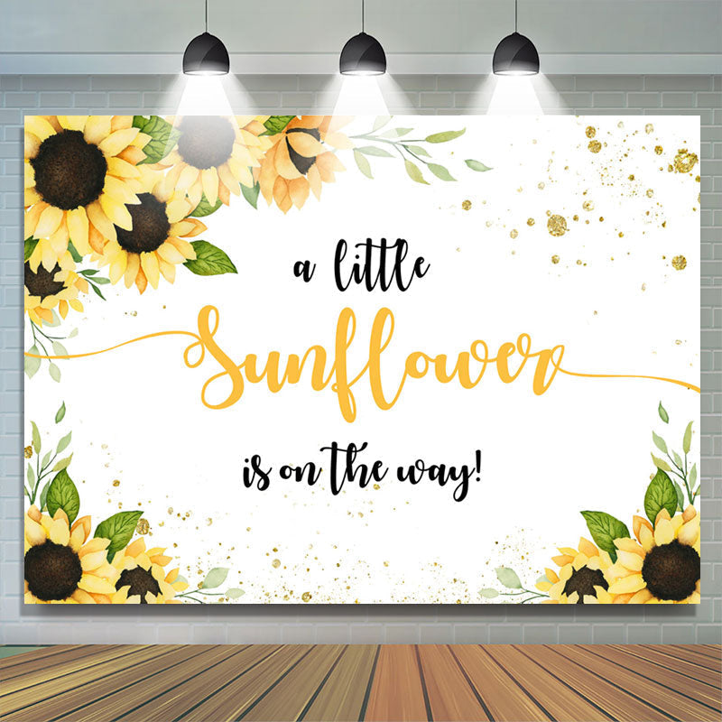 Sunflower baby sales shower backdrop