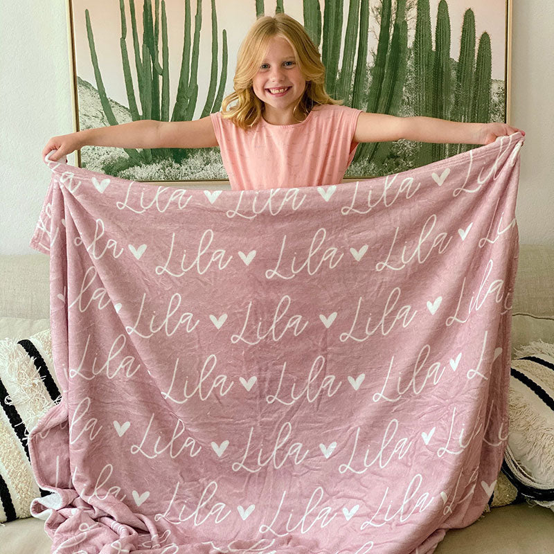 Personalized Name Fleece Blanket for Kids' Gift - Lofaris