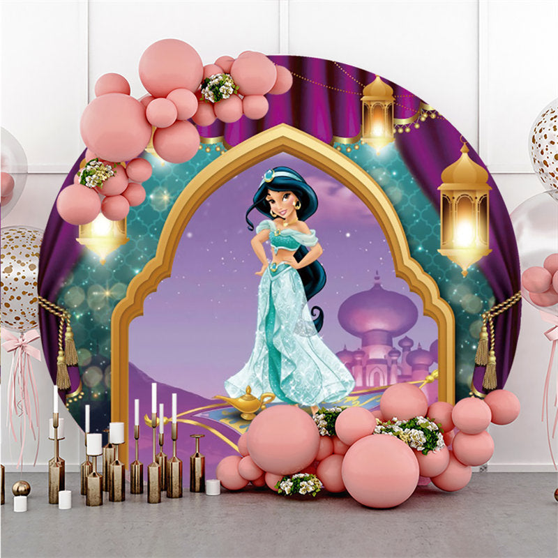 Round Princess Barbie Backdrop Birthday Party Supplies Background Photo  Booth