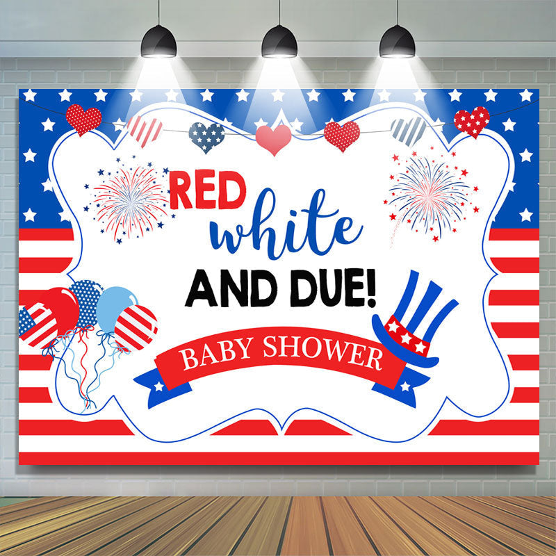 Red White and Blue Glitter Backgrounds and Overlays for Fourth 