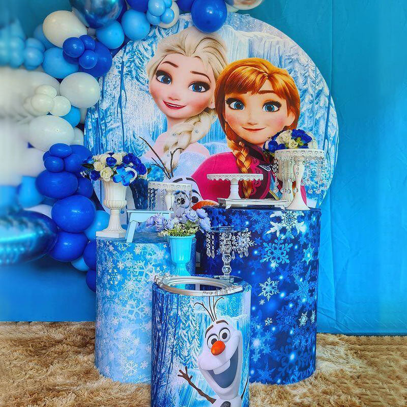 Disney Frozen Elsa Anna Princess Backdrop Kids Girls Birthday Party Snow  Queen Winter Ice Photo Background
