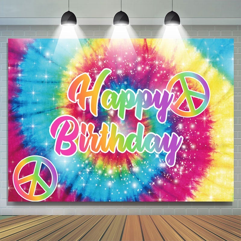 6 Pieces Tie Dye Birthday Party Decorations Include Indonesia