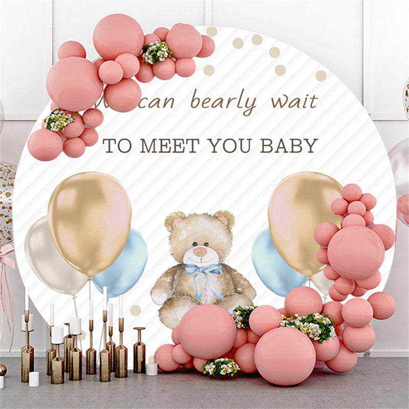 Lofaris What Will Our Honey Bee Round Baby Shower Backdrop | Baby Shower Backdrop Ideas | Baby Shower Arch Backdrop | Round Backdrop Cover DIY