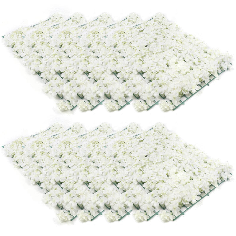 Lofaris 10 Pack White Artificial Flower Wall Panels for Decor