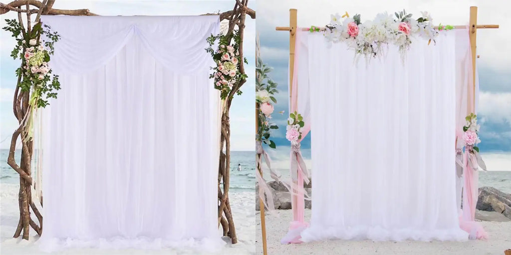 How to use the Wedding Arch Drapes?