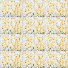 Lofaris 12 Pcs Artificial Hydrangea Flower Wall Party Panel