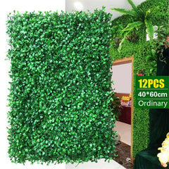 Lofaris 12 Pcs Hedge Grass Mat Artificial Greenery Wall Panels