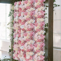 Lofaris 12 Pcs Pink Artificial Fake Durable Flowers Wall Decor