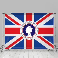 Lofaris 1926-2022 Queen Commemoration Majesty Flag Backdrop