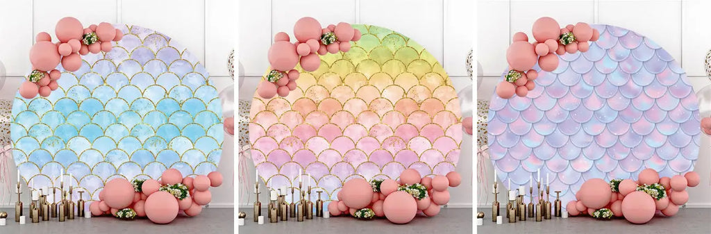 Mermaid Scales Party Backdrop - Lofaris