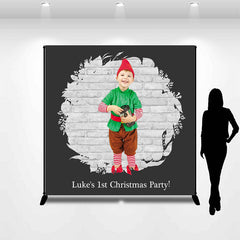 Lofaris 1st Christmas Personalized Photo Birthday Backdrop