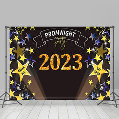 Lofaris 2023 Prom Night Party Yellow Star Graduation Backdrop