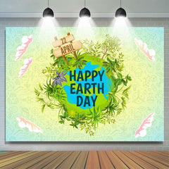 Lofaris 22 April Green Lush Plants Happy Earth Day Backdrop