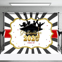 Lofaris Stripes Frame Graduation Class Of 2024 Backdrop