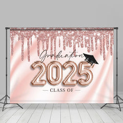 Rose Gold Graduation Class Of 2025 Party Backdrop