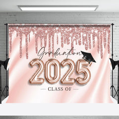 Rose Gold Graduation Class Of 2025 Party Backdrop