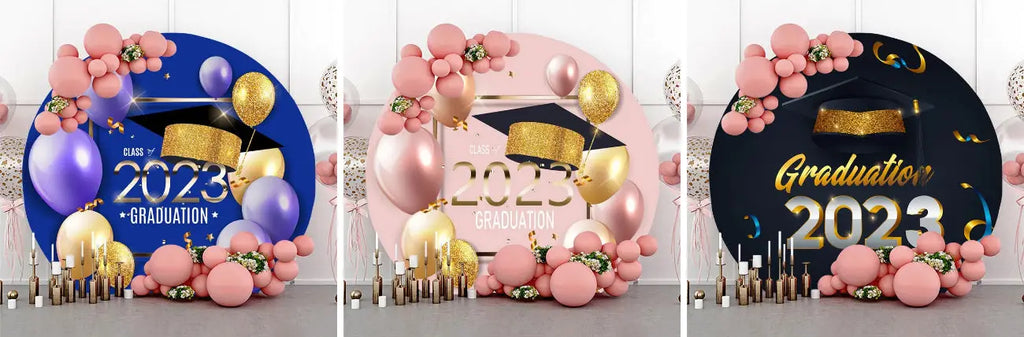  2023 Graduation Round Backdrop - Lofaris