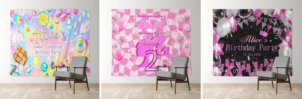 Custom Birthday Backdrop - Lofaris