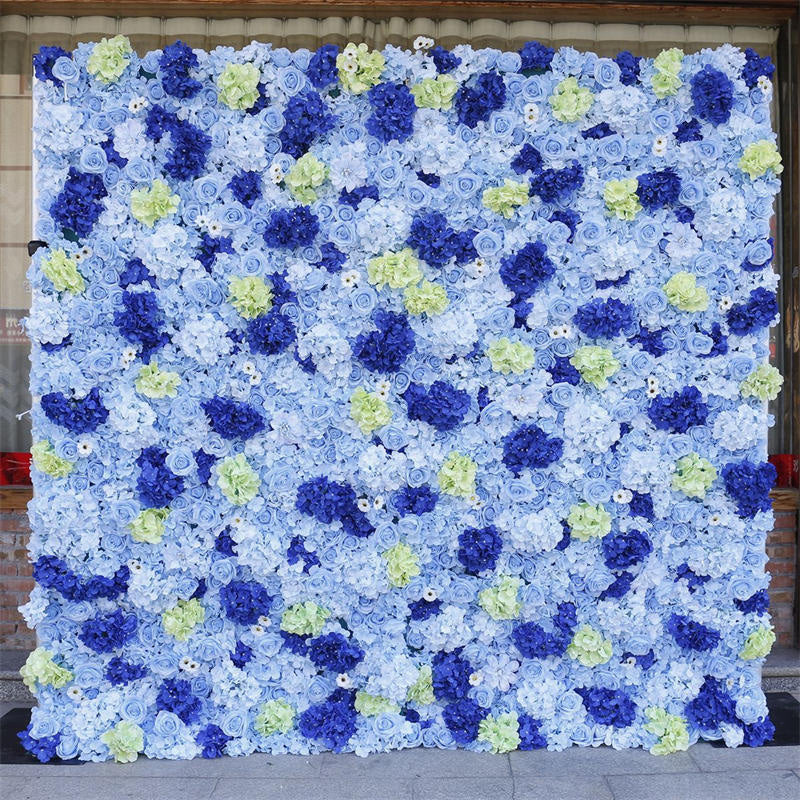 Lofaris 3D Blue Rose Artificial Flower Wall Decor For Party