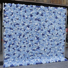 Lofaris 3D Blue Rose Elegant Wedding Floral Backdrop Decor