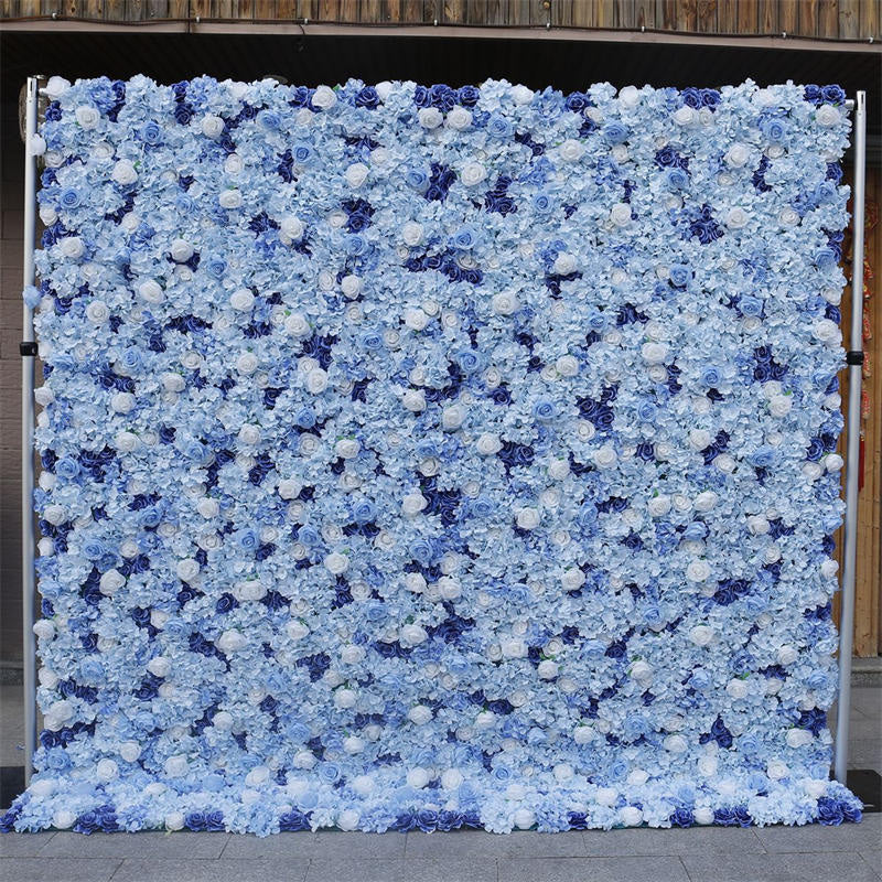 Lofaris 3D Blue Rose Elegant Wedding Floral Backdrop Decor