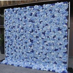 Lofaris 3D Blue Rose Elegant Wedding Floral Backdrop Decor