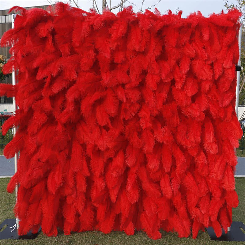 Lofaris 3D Red Boho Faux Leathers Floral Wall Decor For Party