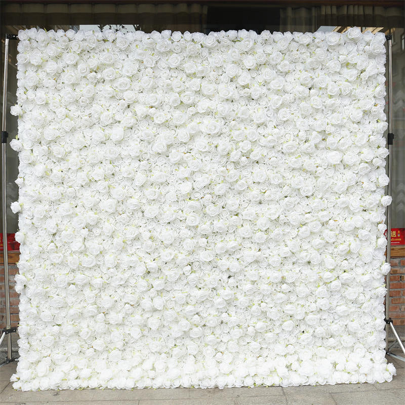 Lofaris 3D Solid White Flower Birthday Party Backdrop Decor