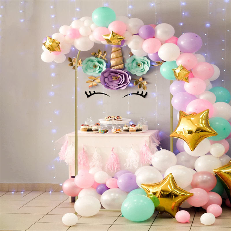 6.6x3.3ft Gold Wedding Balloon Arch Backdrop Stand - Lofaris