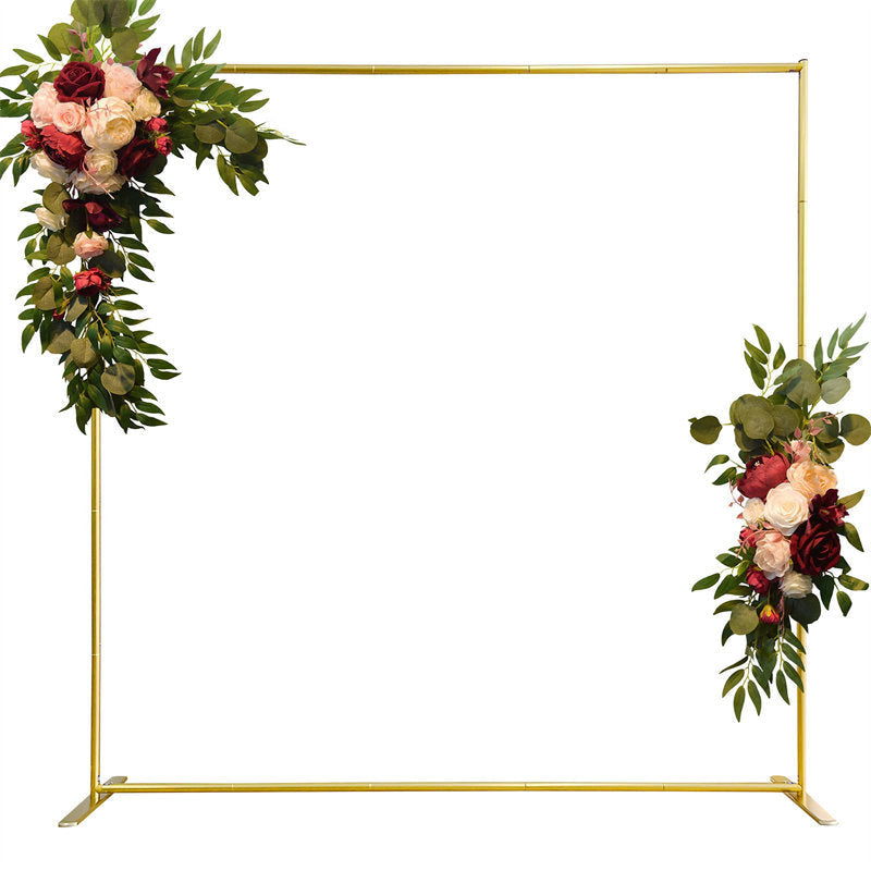 Lofaris 6.6X6.6FT Gold Aluminum Wedding Arch Backdrop Stand