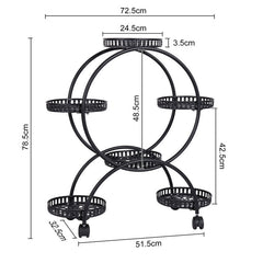 Lofaris 6 Pot Indoor Outdoor Metal Plant Rack For Decoration