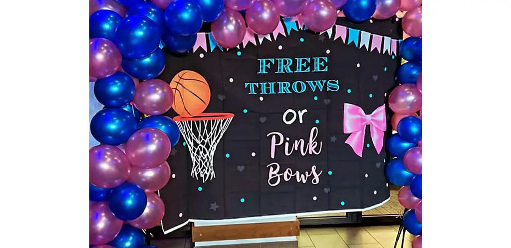 How to decorate your baby shower party with gender reveal backdrop from Lofaris