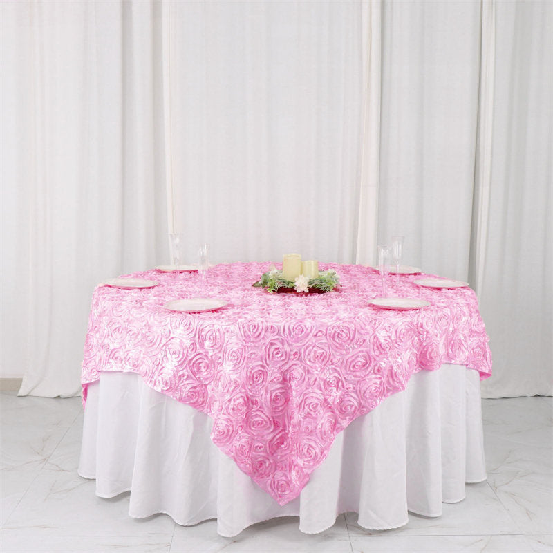 Satin Rosette Spandex Stretch Banquet Chair Cover - Lofaris